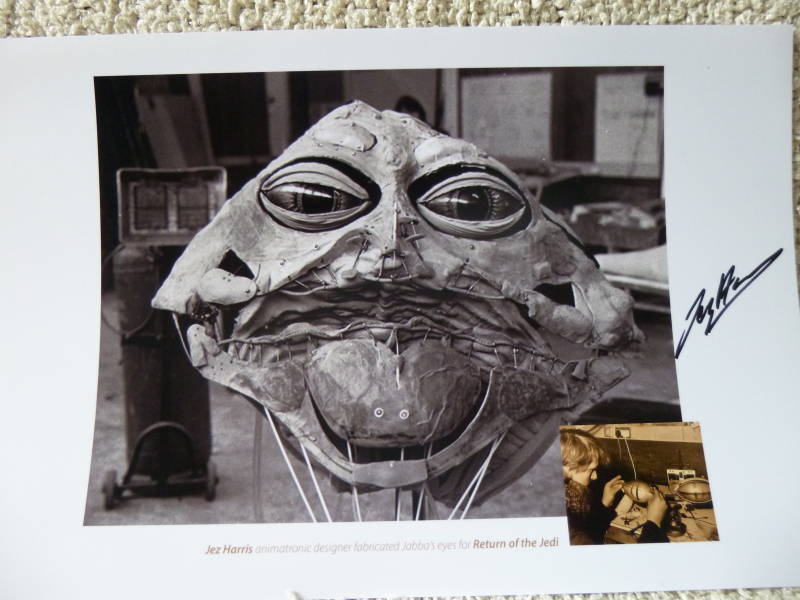 This picture missing Jabba without his skin signed by Jez Harris